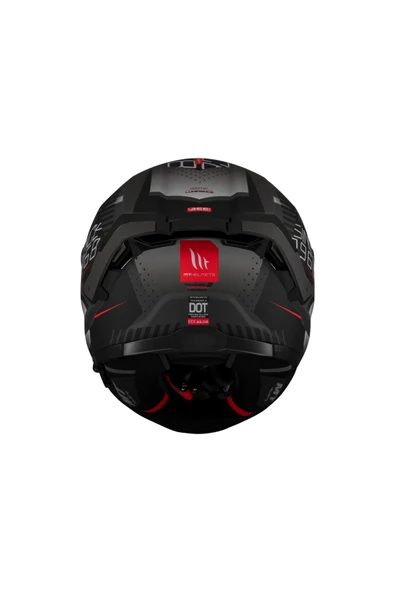 MT KASK THUNDER 4 SV LUMİNENCE D1 MAT GRİ/SİYAH - Resim 4