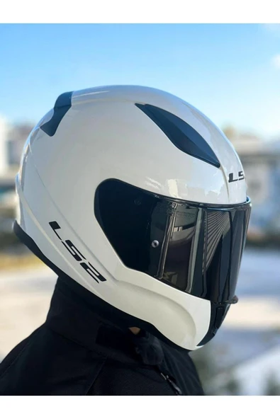 LS2 Rapid 2 Beyaz Kask Siyah Vizörlü - Resim 2