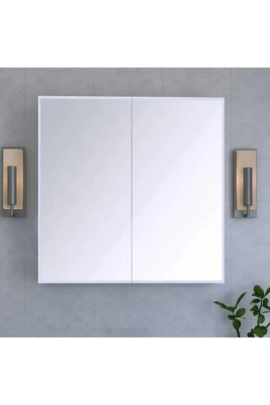 zerkaconcept Lavobo Üstü Aynalı Banyo Dolabı 60x60 ürün görseli 1