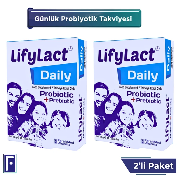Daily Probiyotik, Prebiyotik, 30 Kapsül , Günlük Probioyotik , 2' li Avantaj Paketi ürün görseli 1