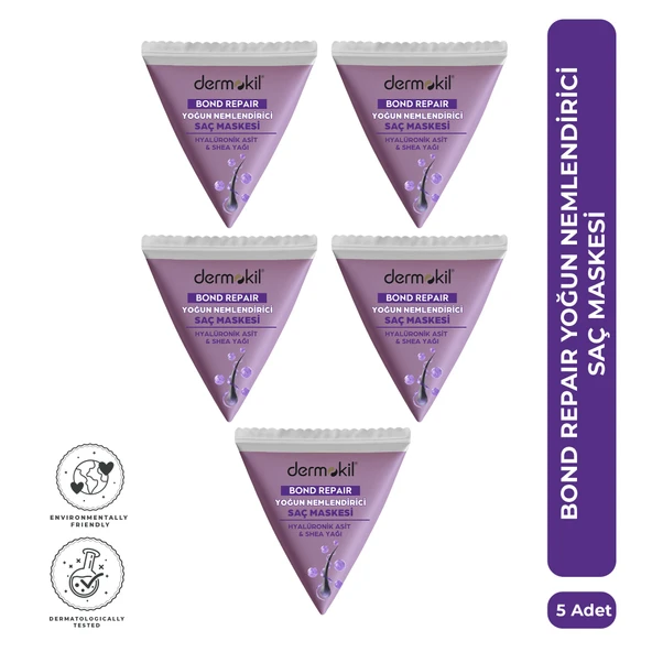 Dermokil Bond Repair Yoğun Nemlendirici Saç Maskesi Seti 25 ml x 5 Adet ürün görseli 1