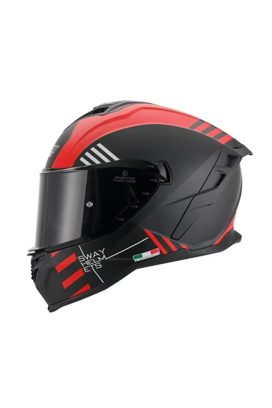 Sway SW 867 Blade Red Güneş Vizörlü Full Face Motosiklet Kaskı ürün görseli 1