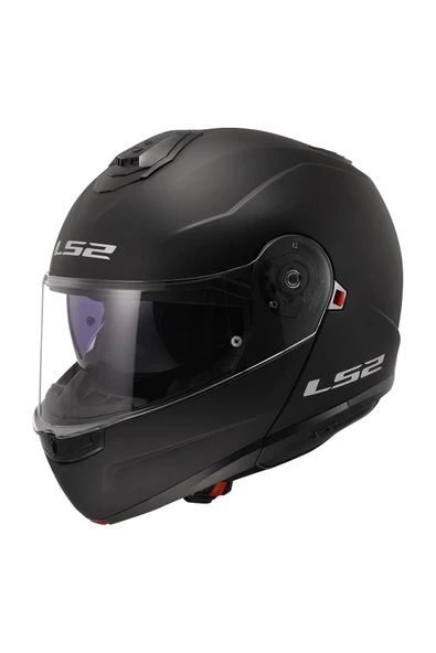 LS2 STROBE 2 ÇENE AÇILIR MAT SİYAH KASK - Resim 2