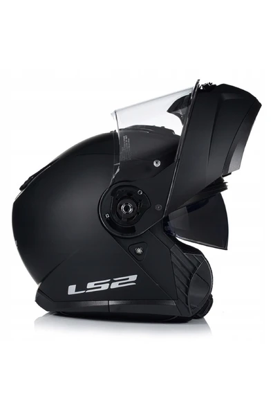 LS2 Strobe 2 Mat Siyah Motosiklet Kaskı - Resim 6