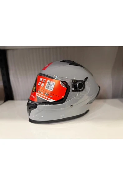 MT Helmets KASK MT BRAKER SV SOLİD A12 PARLAK NARDO GRİ ürün görseli 1
