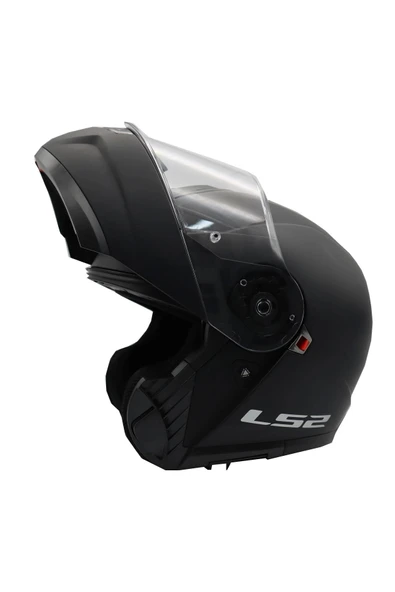 LS2 STROBE 2 ÇENE AÇILIR MAT SİYAH KASK ürün görseli 1