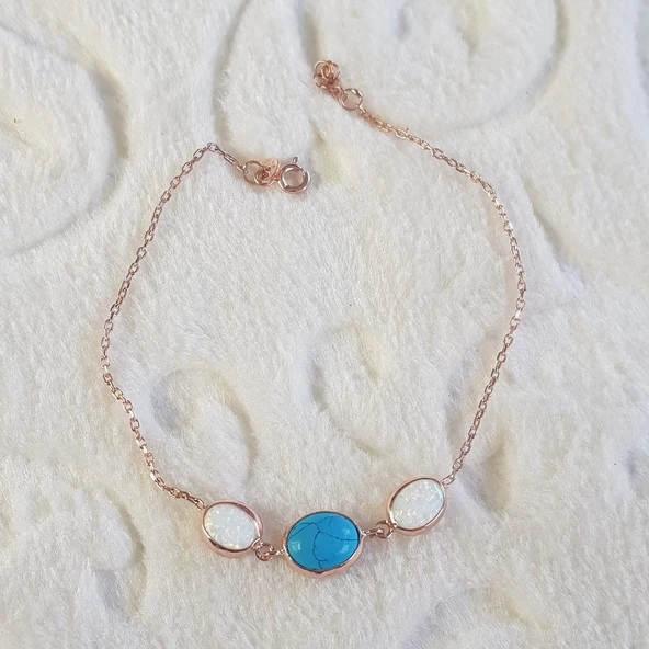 Opal Taşlı Gümüş Bileklik ürün görseli 1