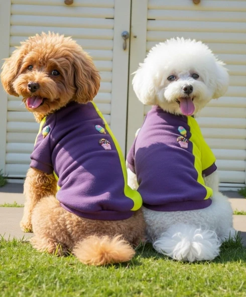 Dondurmalı Patiler Polar Sweatshirt - Ufak Irk Köpekler İçin ürün görseli 1
