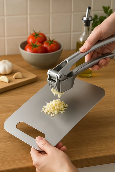Lumisa Home Paslanmaz Çelik Mutfak Kesme-Doğrama Tahtası 15*23 cm () ürün görseli 1
