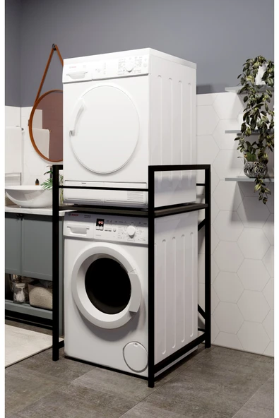 makbulce Çamaşır Makinası ve Kurutma Makinası Rafı Çamaşır Makinası Üstü Banyo Düzenleyici Raf ürün görseli 1