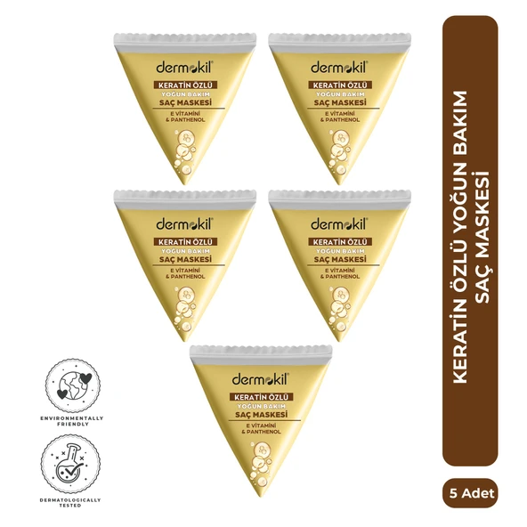 Dermokil Keratin Özlü Saç Maskesi Seti 25 ml x 5 Adet ürün görseli 1