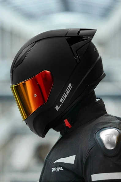 LS2 RAPID 2 RACE MAT SİYAH KASK - Resim 3