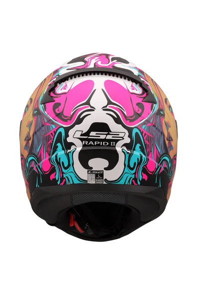 LS2 RAPID 2 CYBERG KAPALI KASK MAT MOR - Resim 4