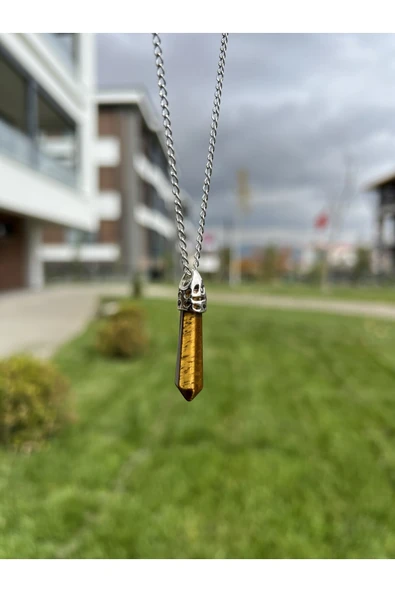 Kaplangözü Uzun Çivi Doğal Taş Kolye Tky0358 ürün görseli 1