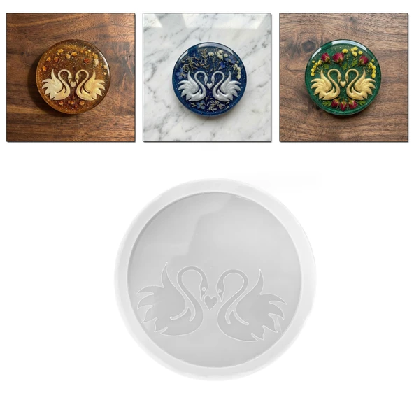 Epoksi Kuğu Desenli Magnet Kalıbı 7 CM ürün görseli 1