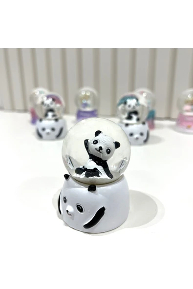 Panda Işıklı Mini Boy Kar Küresi Tky0388 - Resim 3