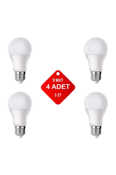Trend Kitchen 4 Adet Tasarruflu Beyaz Renk Led Ampul (9 Watt) ürün görseli 1