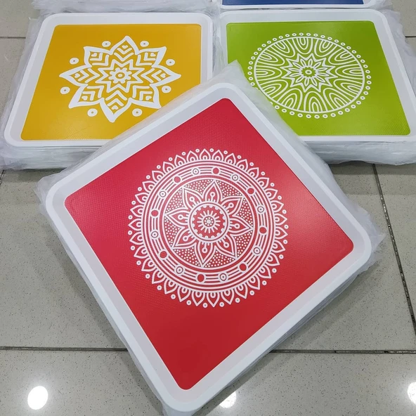 Alaçatı serisi 32x32 cm Kaydırmaz Melamin Tepsi ürün görseli 1