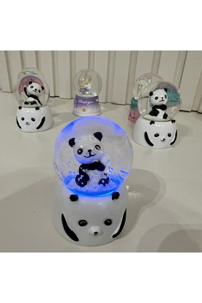 Panda Işıklı Mini Boy Kar Küresi Tky0388 - Resim 5