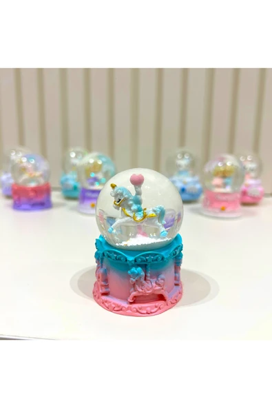 Unicorn Işıklı Mini Boy Kar Küresi Tky0381 ürün görseli 1
