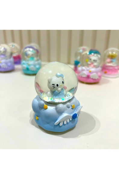 Hello Kitty Işıklı Mini Boy Kar Küresi Tky0384 - Resim 4