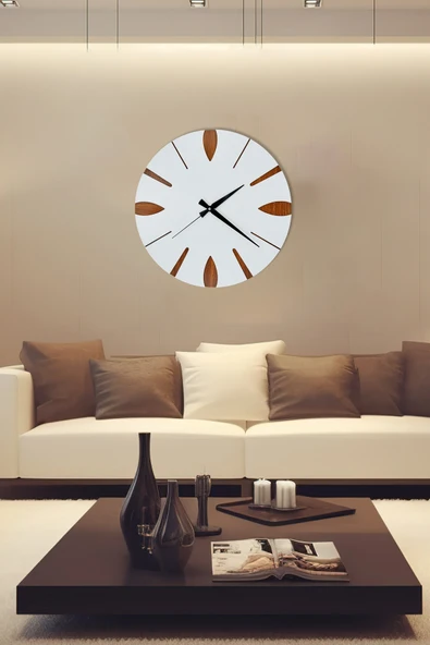 Trend Kitchen Mavron Modern Dekoratif Tasarım Sessiz Mekanizmalı Duvar Saati ürün görseli 1
