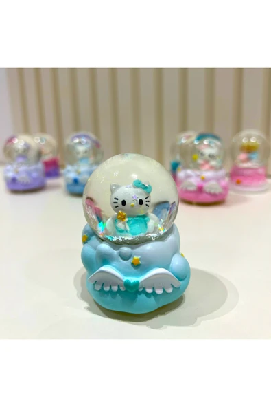 Hello Kitty Işıklı Mini Boy Kar Küresi ürün görseli 1
