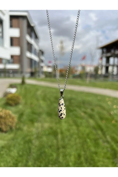 Jasper Damla Doğal Taş Kolye Tky0369 ürün görseli 1