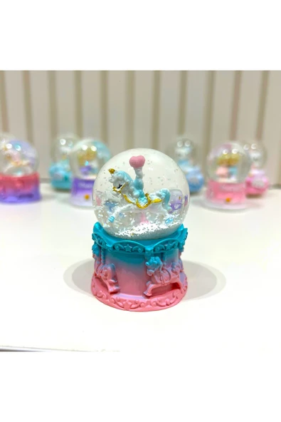 Unicorn Işıklı Mini Boy Kar Küresi Tky0381 - Resim 2