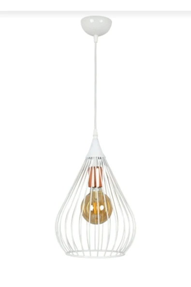 Trend Kitchen Armut Tekli Beyaz Sarkıt Avize ürün görseli 1