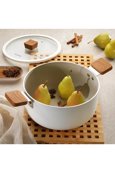 Ceramoni Seramik Derin Tencere 24 Cm-Krem ürün görseli 1