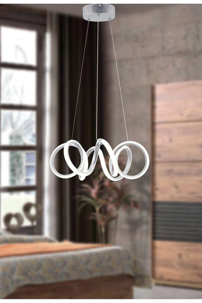Trend Kitchen Audentes Krom Modern Sarkıt Led Avize Salon, Mutfak, Oda, Hol Beyaz Power Ledli Aydınlatma ürün görseli 1