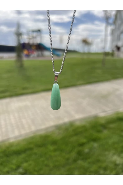 Aventurin Damla Doğal Taş Kolye Tky0367 ürün görseli 1