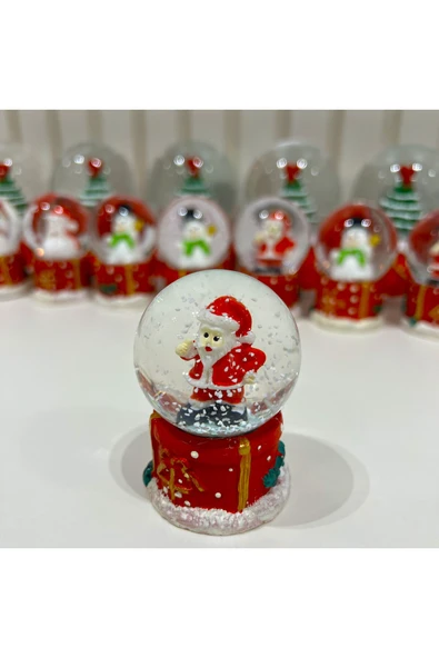 Noel Baba Mini Boy Kar Küresi Tky0393 - Resim 4