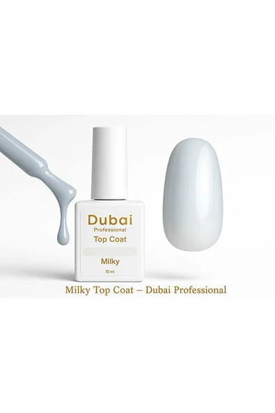Dubai Professional Milky Top Coat Rakı Beyazı Top coat 15 ml ürün görseli 1