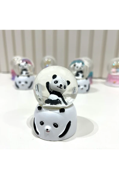 Panda Işıklı Mini Boy Kar Küresi Tky0388 ürün görseli 1