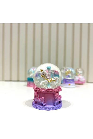 Unicorn Işıklı Mini Boy Kar Küresi Tky0380 ürün görseli 1