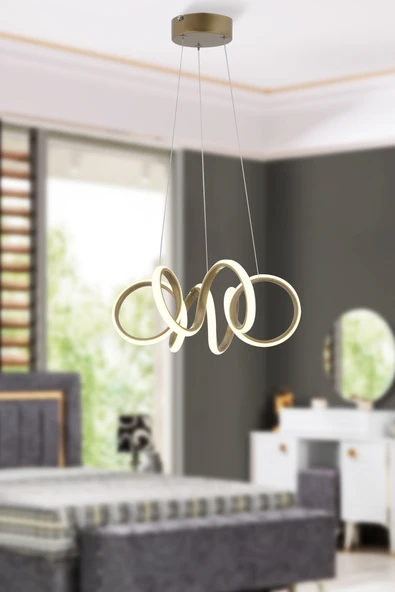 Trend Kitchen Audentes Eskitme Modern Sarkıt Led Avize Salon, Mutfak, Oda, Hol Beyaz Power Ledli Aydınlatma ürün görseli 1