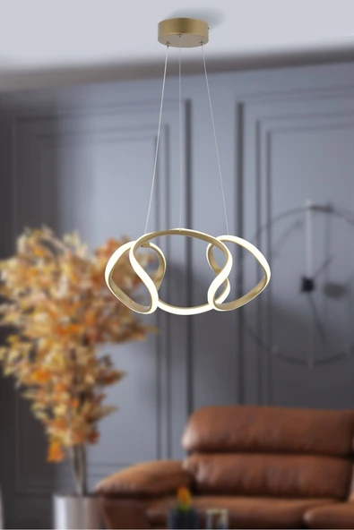 Trend Kitchen Trend Argentum Eskitme Salon, Mutfak, Oda Antre Ve Hol Beyaz Power Ledli Avize ürün görseli 1