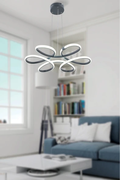Trend Kitchen Pecunia  Modern Füme Modern Sarkıt Led Avize Salon, Mutfak, Oda, Hol Aydınlatma ürün görseli 1