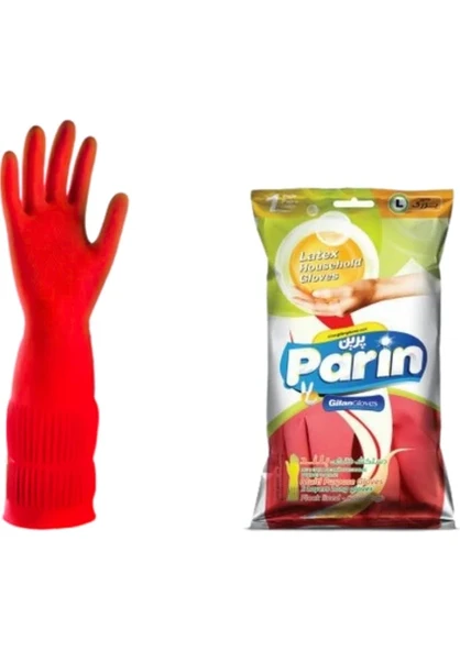 Parin Uzun Konçlu Lateks Bulaşık ve Temizlik Eldiveni, Large, 216 Çift ürün görseli 1