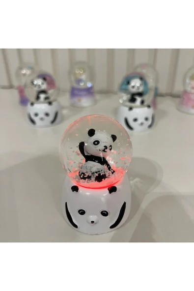 Panda Işıklı Mini Boy Kar Küresi Tky0388 - Resim 4