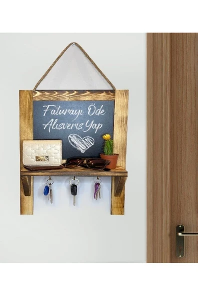 Trend Kitchen Ahşap Yazı Tahtalı Trend Anahtarlık ürün görseli 1