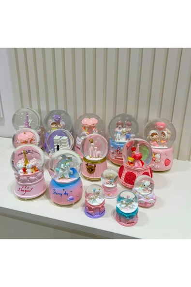 Panda Işıklı Mini Boy Kar Küresi Tky0388 - Resim 6