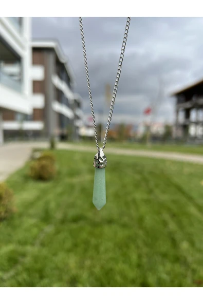 Aventurin Uzun Çivi Doğal Taş Kolye Tky0360 ürün görseli 1