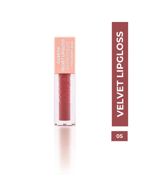 Gabrini Velvet Lipgloss Nude Color (05) ürün görseli 1
