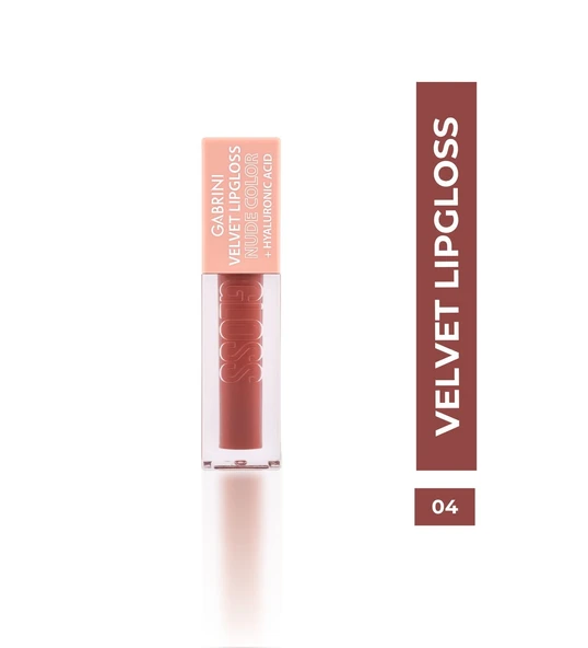 Gabrini Velvet Lipgloss Nude Color 04 ürün görseli 1