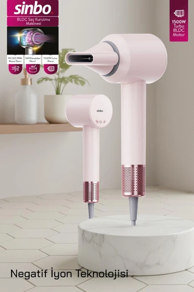 Sinbo SHD-1739 1500 W Pembe Saç Kurutma Makinesi ürün görseli 1