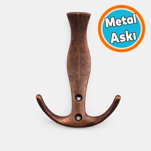 Portmanto Askı Metal Antik Bakır Duvar Askısı Vestiyer Koridor Portmanto Çanta Mont Askısı ürün görseli 1