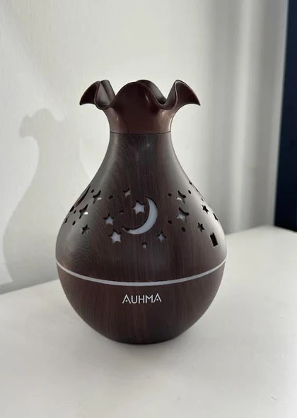 Auhma APH-04-1 Kahve Ahşap Aromaterapi RGB Hava Nemlendirici 130 ML ürün görseli 1